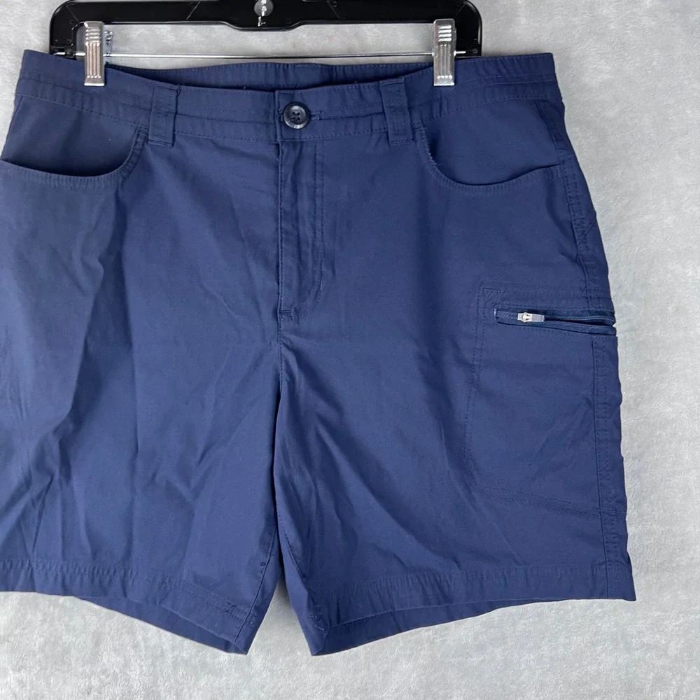 Eddie BauerShorts Womens 14 Navy Blue Hiking Cargo Stretch Outdoor - Picture 2 of 10